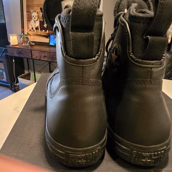 Converse Star ALL TERRAIN Waterproof Leather Boots BLACK SZ 10 NEW - Picture 5 of 9